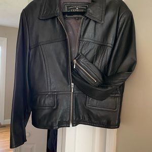 Express Vintage Leather jacket Size Large Gently worn;